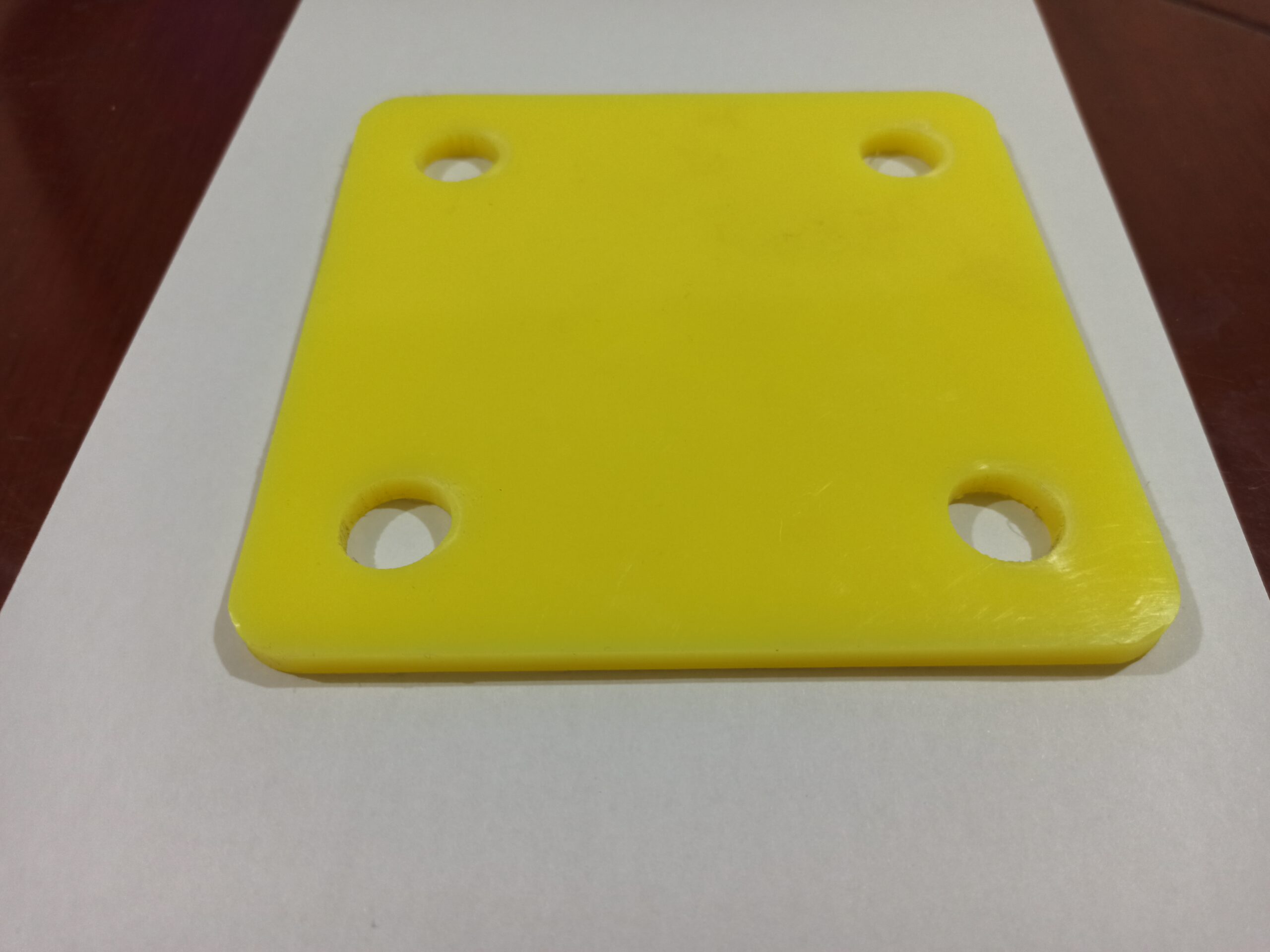 Yellow customized HDPE board with holes